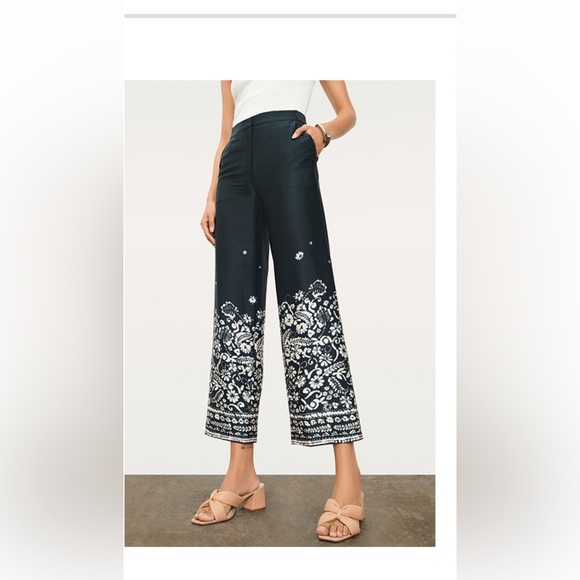 Navy DKNY Banded Pants - NWT - size 16 - originally $295 - Picture 2 of 6